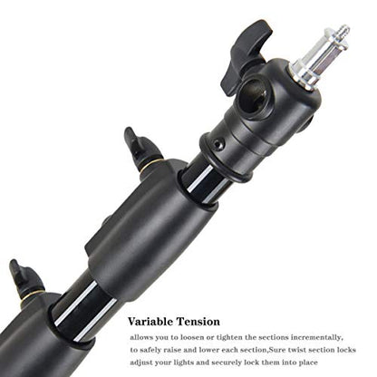 Godox 149 Inches Heavy Duty Aluminum Photography Light Tripod Stand for Aputure Ls60W 300D II Godox SL-60W SL-150II FV150 FV200 AD300PRO AD400PRO Studio Photography Lighting | Compatible with Aputure 200D 300D Godox SL60W SL150WII AD300Pro AD400Pro Studio