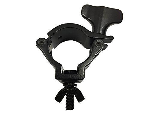 O CLAMP - DJ & Stage Lighting 1.5" Aluminum Mounting Clamps for Stand and Truss Sleek Black! Heavy Duty Aluminum! Over-sized Wingnut!