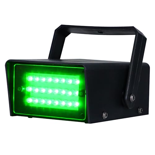 ENUOLI Mini LED Strobe Light Green Color 24 Super Bright LED Party Light - color: Green Color
