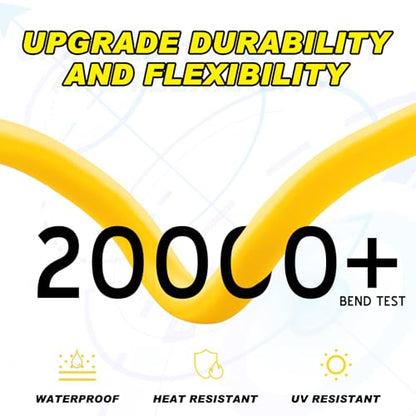 25 ft Nema 6-20 Extension Cord, Nema 6-20p Male Plug to 6-20r/6-15r Female Receptacle, 20 Amp T-Blade Outlet Extension Power Cord with Waterproof Sockets, Heavy Duty 12/3 Awg, 250v, 5000w - size: 25 ft