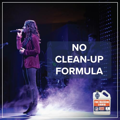 Fog Machine Liquid, 1 Gallon High-Density, Long-Lasting Water-Based Formula | Universal Ready-to-Use Fog Juice Solution for Spooky Halloween Parties, Haunted Houses, & Concerts - Made in USA
