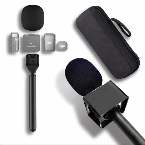 Wireless Microphone Holder with Hard Case Mic Flag Windshield Handheld Kit - color: With Logo Flag&Case