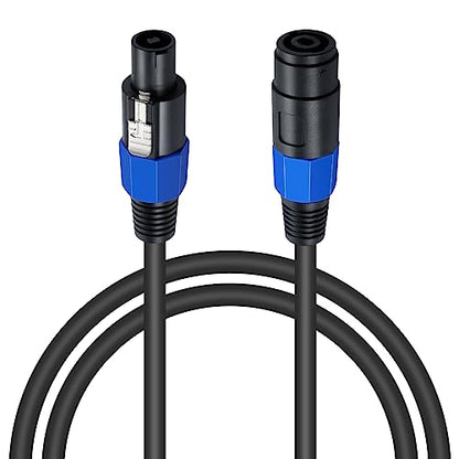 Poyiccot Speakon to Speakon Cables 3.3ft, Speakon Extension Cables, 18AWG Speaker Male to Female Wire Audio DJ Cord for Loudspeaker Amplifier Copper Cord with Twist Lock