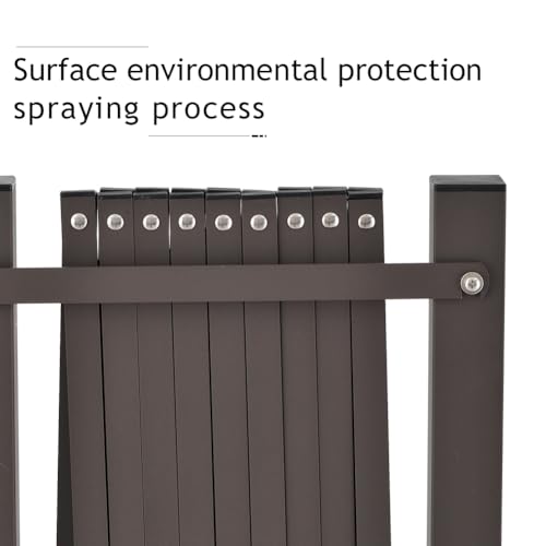 GYMTIME Industrial Expandable Metal Barricade, Safety Barrier with Casters, Flexible Mobile Folding Gate, Adjustable Traffic Fence for Warehouse, Shopping mall, Garden, Brown, 18 Feet, 47 inch High - size: 47 in-18 Feet(H-L)