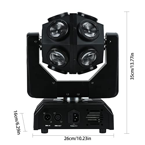DJ Lighting Lamp Stage Light Party Lights 12x12w RGBW 4 in 1 Football Led Beam Moving Head Dj Disco Stage Wash Light Dmx512 13/15 Channels Effect Lighting for KTV Disco Party Wedding Concert