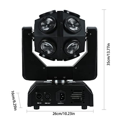 DJ Lighting Lamp Stage Light Party Lights 12x12w RGBW 4 in 1 Football Led Beam Moving Head Dj Disco Stage Wash Light Dmx512 13/15 Channels Effect Lighting for KTV Disco Party Wedding Concert