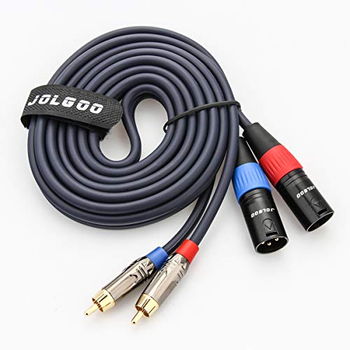 Jolgoo RCA to XLR Cable - Dual RCA Male to Dual XLR Male HiFi Audio Cable, 6.6 Feet, For Amplifier, Mixer, Microphone - size: 6.6 Feet, style: Dual RCA Male to Dual XLR Male