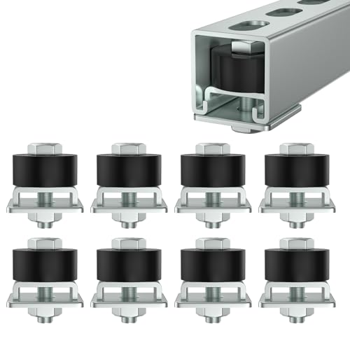 SKTREX Trolley Roller Wheels Limit Trolley Assembly Positioning for Unistrut Strut Channel with 1-5/8" Wide and All 1-5/8" or Taller Strut Channel Pack of 8 - style: Pack of 8