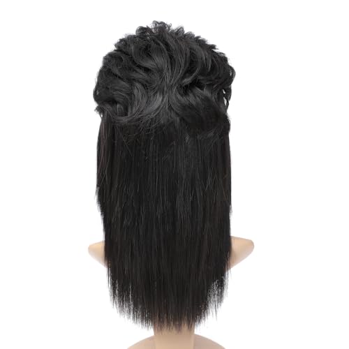 Adequate Women's Black Mullet Wig 80s 90s Costumes Fancy Party wig Joe Dirt Emo Halloween Cosplay Wigs (Black) - color: B-Black
