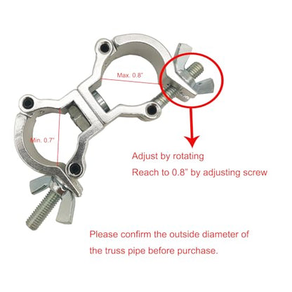 Mini Dual Swivel Coupler Truss Clamp for 0.7-0.8 Inch 18-20mm Tubing 2pcs