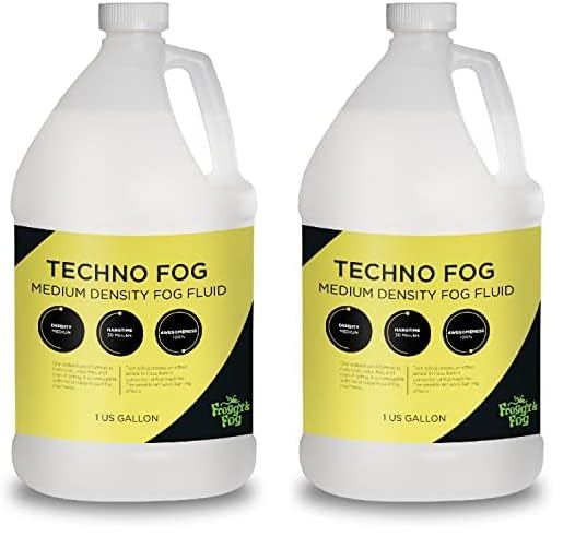 Froggy's Fog Techno Fog Fluid, Premium Quality Fog Juice for DJ, Party, and Club Venues and Photography, 1 Gallon (Pack of 2) - size: 1 Gallon (Pack of 2)