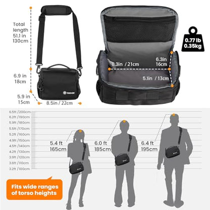 TARION Compact Camera Sling Messenger Bag for DSLR Mirrorless 4L TSB-S | Tripod Holder, Padded Shoulder Strap, Fits 1 Camera and 2 Lenses, for Street Photography Urban Travel - size: TSB-S (4 Liters)
