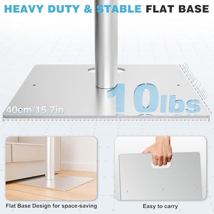 Pipe and Drape Backdrop Stand, 10x10ft Heavy Duty Backdrop Stand with Metal Base, Adjustable Height & Width, Silver Background Holder for Wedding Photography Birthday Party Baby Shower（Capacity of up to 25 lbs） - color: Silver, size: 10*10FT