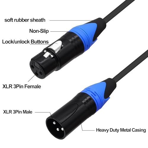 XLR Splitter Audio Y Cable Male to Dual Female Adapter 0.5M | XLR Balanced Microphone Audio Splitter Cord for Mixer Amplifier Camera - style: 1 male to 2 female