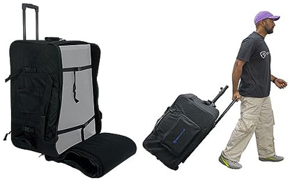 Rockville RPG15BT 15" Powered PA Speaker Pair with RPG15BT V2 Rolling Bags | 1000W Peak / 250W RMS, Bluetooth 5.0 TWS, USB/SD, 5-Band EQ, XLR/RCA, 2 Rolling Travel Bags with Wheels, 4-Items