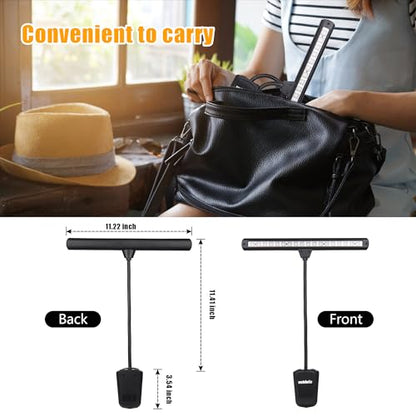 Clip On Music Stand Light,18LED Rechargeable Piano Light, Orchestra Light 3 Colors & 2 Levels Brightness Settings,Perfect for Piano, Keyboard,Orchestra,DJ,Craft and Reading