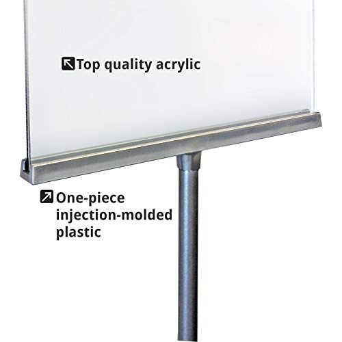 Azar Displays 300863 8.5" W x 11" H Double-Sided Frame Sign Holder Stand - with Non-Adjustable Pole, Sign Stand with Base - Indoor & Outdoor Sign Holder for Hotels, Restaurants Poster Holder