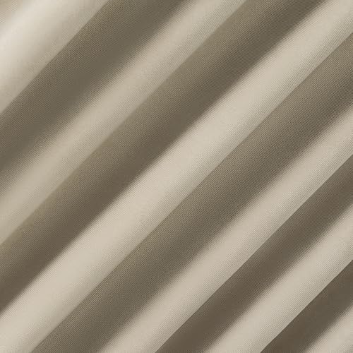 Sun Zero Hampshire Velvet Noise Reducing Thermal Extreme 100% Total Blackout Back Tab/Rod Pocket Curtain Panel, Ecru Off-White, 50" W x 108" L (1 Panel) - color: Ecru Off-white, size: 50"W x 108"L (Pack of 1)