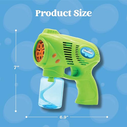 JOYIN 2 Kids Bubble Gun with 2 Bottles Refill Solution, Bubble Machine Gun for Toddlers Kids 4-8, Party Favors, Summer Toy, Outdoors, Easter, Birthday Gift - color: Blue+green