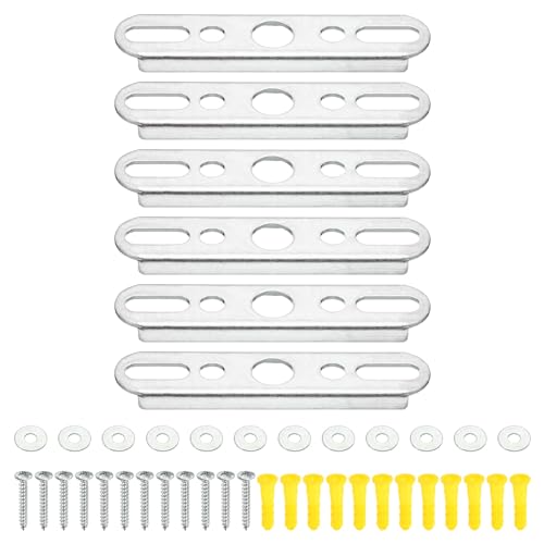 PATIKIL 80mm 3.1 Inch Ceiling Light Plate Kit, 6 Set Pendant Light Fixture Mounting Bracket Crossbar with Screw Nuts Accessories for Chandelier Wall Lighting, Silver - size: 80mm