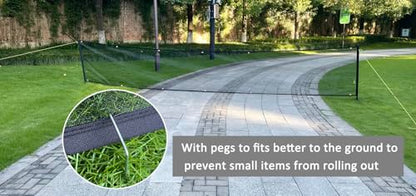 Driveway Net for Kids Safety, 28FT Driveway Ball Stopper Net with Reflective Strips, Outdoor Yard Driveway Barrier for Kids & Pets, (28 Ft Wide 40 Inch Tall) - size: 28 Ft Wide 40 Inch Tall