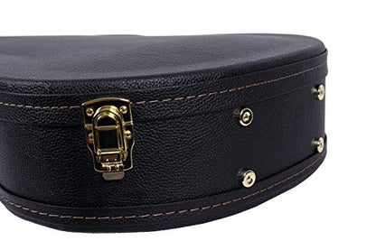 Crossrock Arch-Top Wood Case for OM/Martin 000-14 Fret Guitars, Black (CRW600OMBK) - color: Black, style: Om