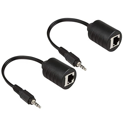 2Pack 3.5mm Stereo to RJ45 Female Extender Over Cat5&Cat6 Cable (2X 3.5mm to RJ45 Female) - color: 2x 3.5mm to RJ45 Female