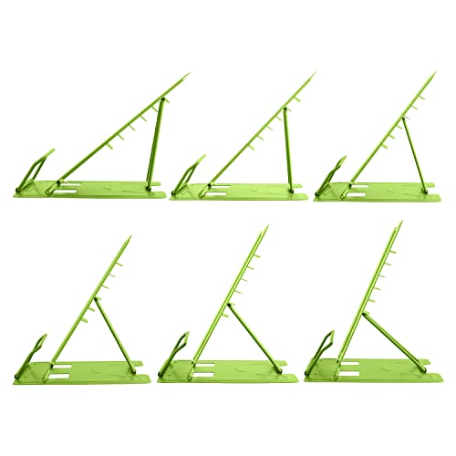 Honagu Metal Desk Book Holder, Hands Free Adjustable Cookbook & Document Holder, Portable Bookstand for Music Books, Textbooks, Recipes, Tablets & iPads (Green) - color: Green