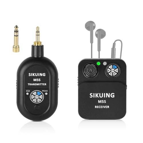 M5S 2.4GHz Stereo Wireless in-Ear Monitor System - size: Black