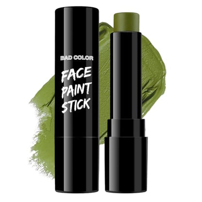 BAD COLOR Ogre Green Face Paint Stick, Matte Eye Black Stick Facepaint for Witch, Zombie, Shrek, Goblin & Monster Looks – Halloween SFX Cosplay Face & Body Paint for Adults - color: 1PCS Ogre Green