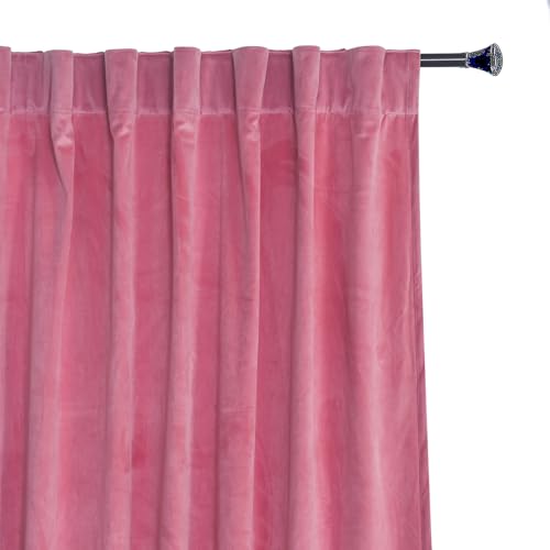 Roslynwood Luxury Soft Candy Pink Velvet Curtains 96 inches Long Back Tab Thermal Insulated Blackout Window Drapes for Living Room/Bedroom/Dining Room, W52 x L96, 2 Panels - color: Candy Pink, size: 52"W x 96"L (Pack of 2)