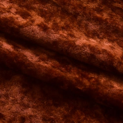 Luxury Crushed Rust Velvet Curtains 2 Panels Set - 84 inches Long Room Darkening Luxury Distressed Velvet Rod Pocket Window Drapes for Living Room Bedroom 52" W x 84" L - color: Rust, size: 52"W x 84"L (Pack of 2)