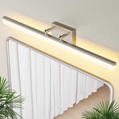 Brushed Nickel Vanity Light 31.5", 24W LED Dimmable Bathroom Light Bar with Adjustable Angle & 5CCT – Modern Long Wall Fixture for Bathroom, Powder Room, Bedroom, Apartment, Hotel - color: Brushed Nickel, size: 31.5 Inch Long