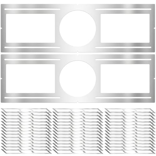 New Construction Mounting Plate, 6 Inch, LED Recessed Lighting Housing Kits, Flat Steel Rough in Bracket Fixture for LED Light Bar, 48PC Shallow Recessed Lighting Housing Plate - size: 6 Inch,48 Pack