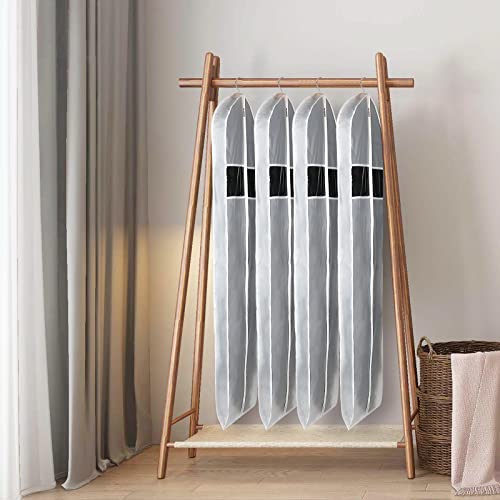Zilink Long Dress Garment Bags for Storage Clear Coat Cover Bag 60 in,2Pack - size: 60"-2pcs