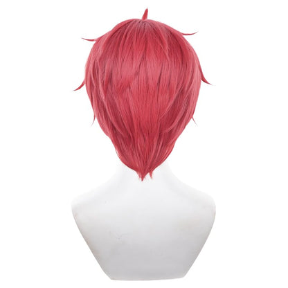 Red Short with Bangs Cosplay Wig Replacement Wig Heat Resistan Synthetic Fiber Hairs for Uniex Adult Cos Halloween Christmas Anime Party - color: Red