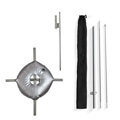 Vispronet XSmall Feather Flag Pole Set – Swooper Flag Pole Set Includes 3 Poles, a Carrying Bag, a Ground Stake and a Cross Base – Fits 1.6ft x 4.9ft Feather Flags (No Flag Included) - size: Both bases with Pole Set