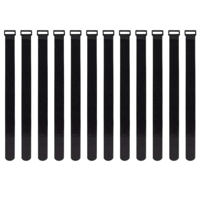12 Pack Extra Large Reusable Fastening Straps, 1 x 24 Inch Heavy Duty Cinch Straps with Buckle, Hook and Loop Cable Tie Down Straps for Building Materials, Wood, Pipe, Yoga Mats, Camping