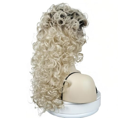 Aimole Long Curly Wigs Synthetic Ombre Blonde Cosplay Women Wig Heat Resistant Hair (TT1654) - color: #TT1654