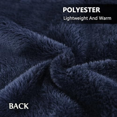 forestfish Fleece Wearable Blanket Plus Size, Comfy Lightweight Lap Blanket Poncho Throw With Buttons, 63“x 55”(Blue) - color: Blue, size: Large(63"x55")