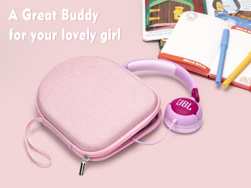 Ginsco Case Compatible with JBL Tune 510BT/520BT/500BT, Compatiblewith Sony WH-CH520/510, Compatible with JBL Junior 320, Ultra-Slim Hard Shell Headphone Case for On Ear Headphones (Pink) - color: Pink