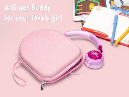 Ginsco Case Compatible with JBL Tune 510BT/520BT/500BT, Compatiblewith Sony WH-CH520/510, Compatible with JBL Junior 320, Ultra-Slim Hard Shell Headphone Case for On Ear Headphones (Pink) - color: Pink