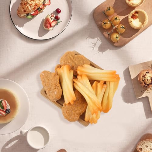 10 Pcs Simulated Chicken Nuggets Fake French Fries for Decoration | Realistic Lifelike Artificial Food Props Model for Display