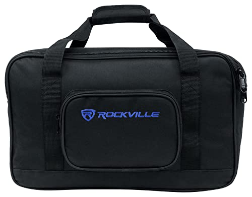 Rockville TB8 Padded Speaker Bag Carry Case For 8" DJ PA Speakers+Stand | Stand Holder Pocket, Interior Buckle Straps, Thick Foam Padding, Rain/Splash Resistant, Dual YKK Zippers, Dual Handles - style: 8 - Inches