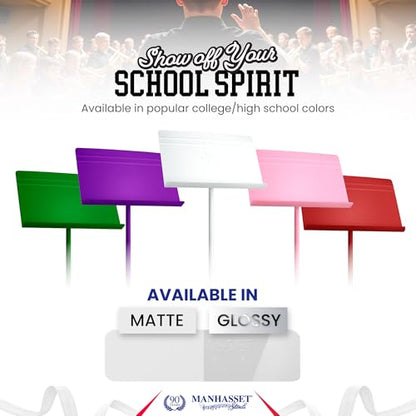 Manhasset 48 Symphony Music Stand for Sheet Music - Model 4801MWH - color: White, Matte, size: Pack of 1