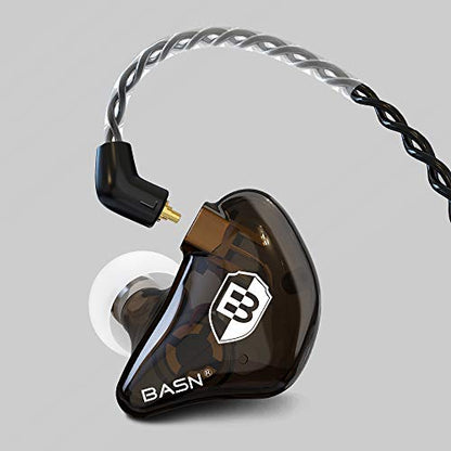 BASN Bsinger Pro in Ear Monitor,Dual Drivers IEM Earphones for Musicians - color: Brown