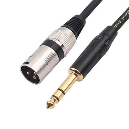 1/4 Inch TRS to XLR Male Balanced Signal Interconnect Cable Quarter inch to XLR Patch Cable - 15 Feet - size: 15 feet