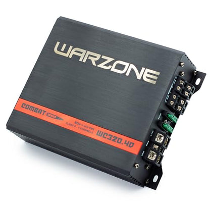Warzone Series Car Amplifiers - True RMS Power Class D Amps, 1/2/4 Ohm Stable, Multi-Channel and Monoblock Options, Remote Sub Control (320W / 4 Channels) - size: 320 watt 4 Channels