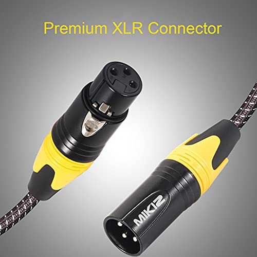 XLR Cables Braided for Microphone 6 Feet 6 Packs | Premium Color Coded, Anti-tangling, Balanced 3 Pin XLR Male to Female, Durable, Noise Reduction, 22 AWG - size: 6-Pack 6ft