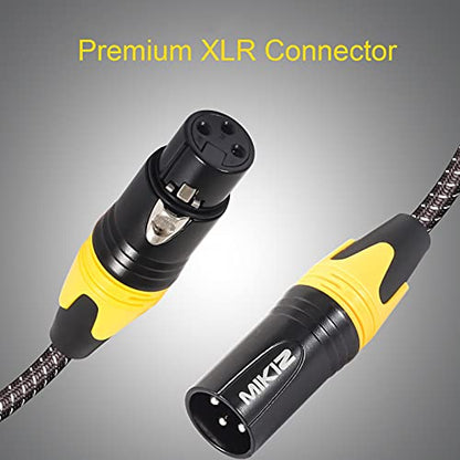 XLR Cables Braided for Microphone 6 Feet 6 Packs | Premium Color Coded, Anti-tangling, Balanced 3 Pin XLR Male to Female, Durable, Noise Reduction, 22 AWG - size: 6-Pack 6ft
